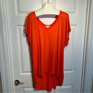 Kris and Jen Hi Lo Short Sleeve Tunic Top